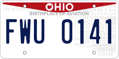 OH license plate FWU0141