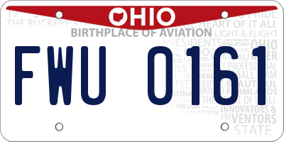 OH license plate FWU0161