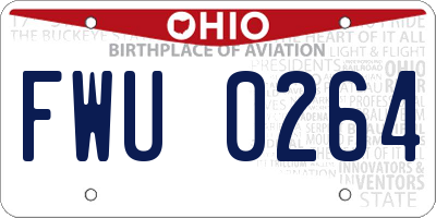 OH license plate FWU0264