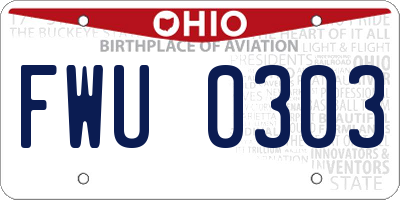 OH license plate FWU0303