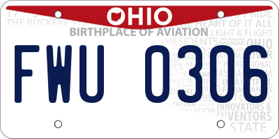 OH license plate FWU0306