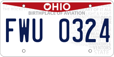 OH license plate FWU0324