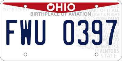 OH license plate FWU0397