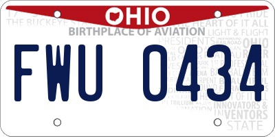 OH license plate FWU0434