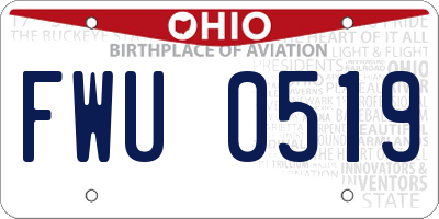 OH license plate FWU0519