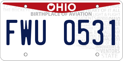 OH license plate FWU0531