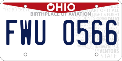 OH license plate FWU0566