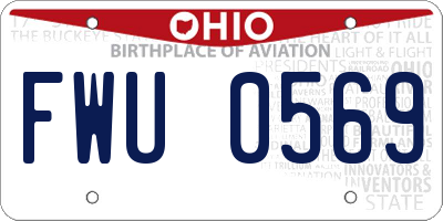 OH license plate FWU0569