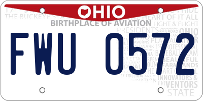 OH license plate FWU0572
