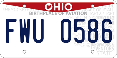 OH license plate FWU0586