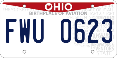 OH license plate FWU0623