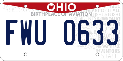 OH license plate FWU0633
