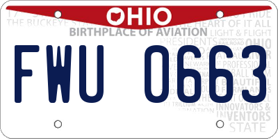 OH license plate FWU0663