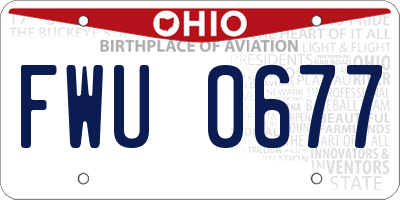 OH license plate FWU0677