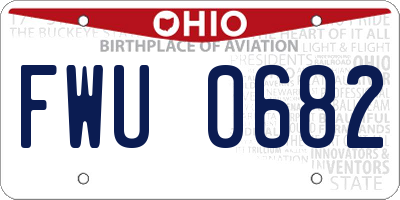 OH license plate FWU0682