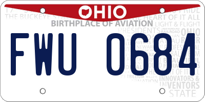 OH license plate FWU0684