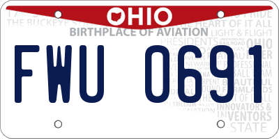 OH license plate FWU0691