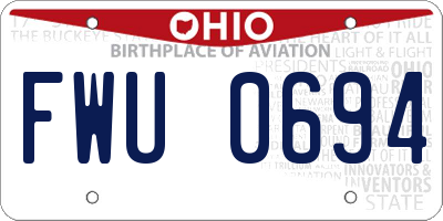 OH license plate FWU0694
