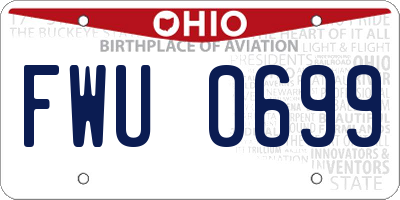 OH license plate FWU0699