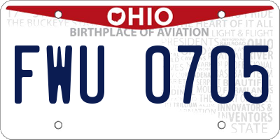 OH license plate FWU0705