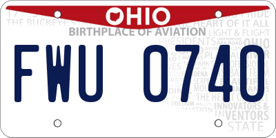 OH license plate FWU0740