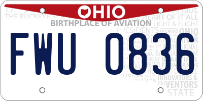 OH license plate FWU0836