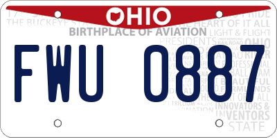 OH license plate FWU0887
