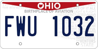OH license plate FWU1032