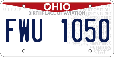 OH license plate FWU1050