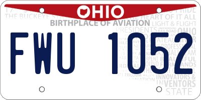OH license plate FWU1052
