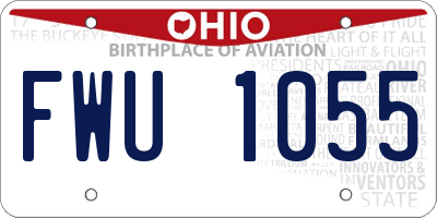 OH license plate FWU1055