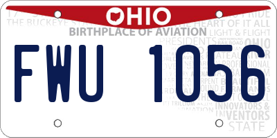 OH license plate FWU1056