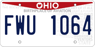 OH license plate FWU1064