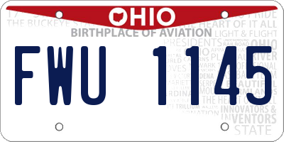 OH license plate FWU1145