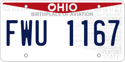 OH license plate FWU1167