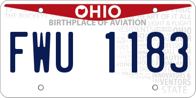 OH license plate FWU1183
