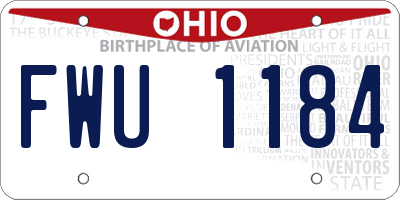 OH license plate FWU1184