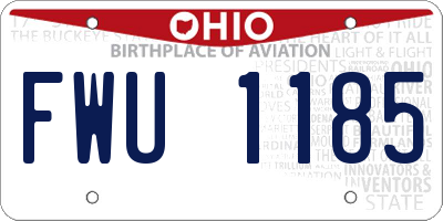 OH license plate FWU1185