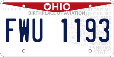 OH license plate FWU1193