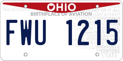 OH license plate FWU1215