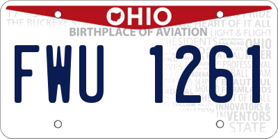 OH license plate FWU1261