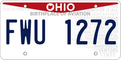 OH license plate FWU1272
