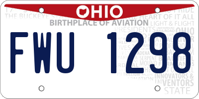 OH license plate FWU1298