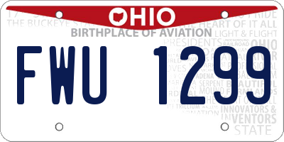 OH license plate FWU1299