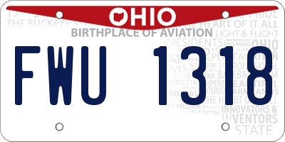 OH license plate FWU1318