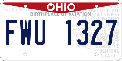 OH license plate FWU1327