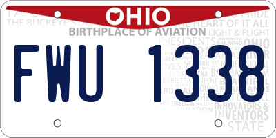 OH license plate FWU1338