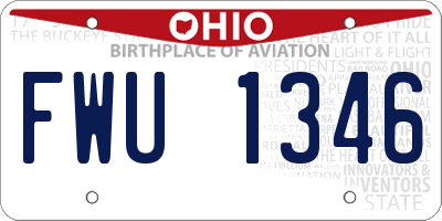 OH license plate FWU1346