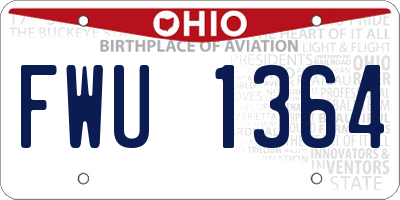 OH license plate FWU1364
