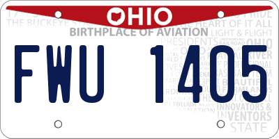 OH license plate FWU1405